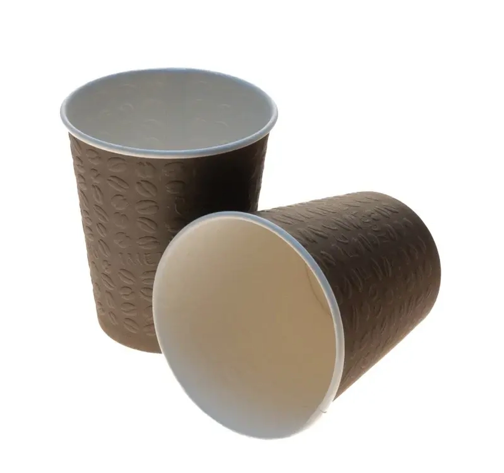 Стакан бумажный 1сл 250 (273) мл d=80мм для горячего конгрев Coffee Touch коричневый