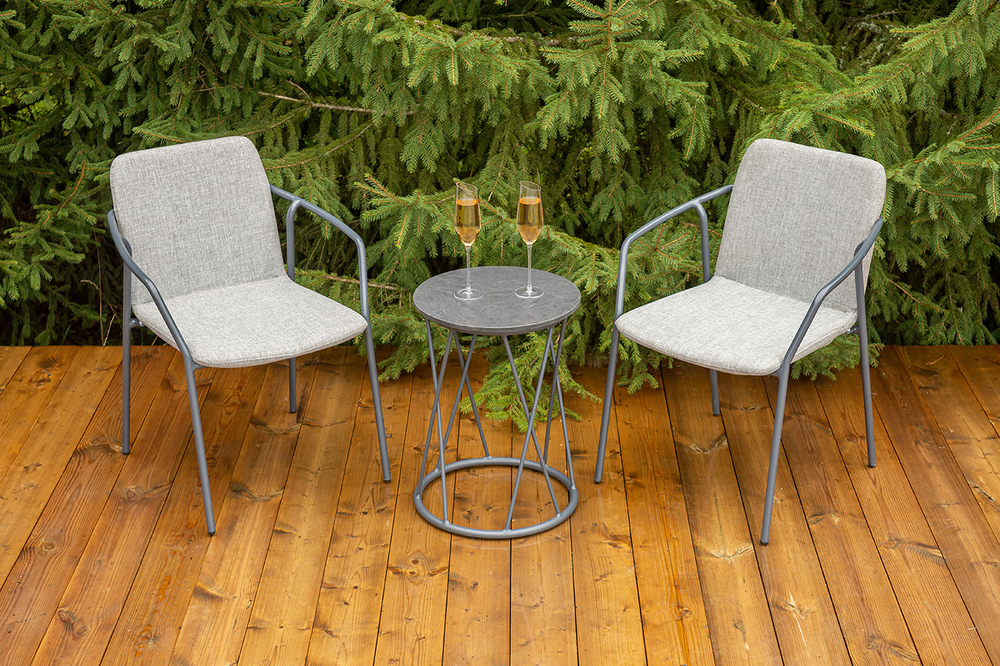 4SIS "Марокко" кофейный комплект из алюминия, цвет темно-серый