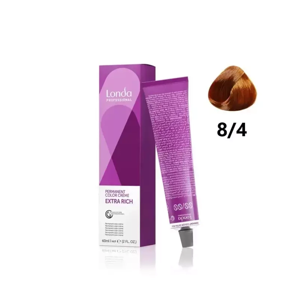Londa Color стойкая крем-краска, 8/4 светлый блонд медный, 60мл