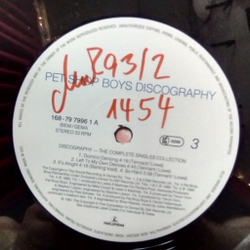Винтажная виниловая пластинка LP Pet Shop Boys Discography (The Complete Singles Collection) (Germany 1991)