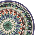 Тарелка плоская 19см синяя Риштанская Керамика