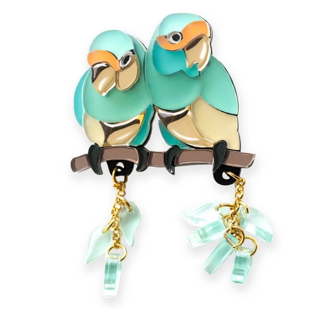 Неразлучники / Lovebirds, brooch, Color