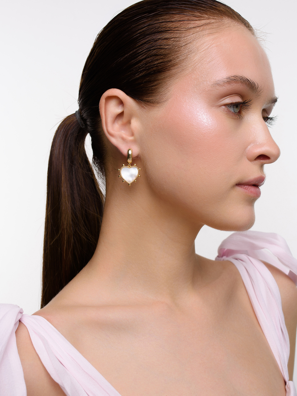 Серьги "Heart ball" Gold