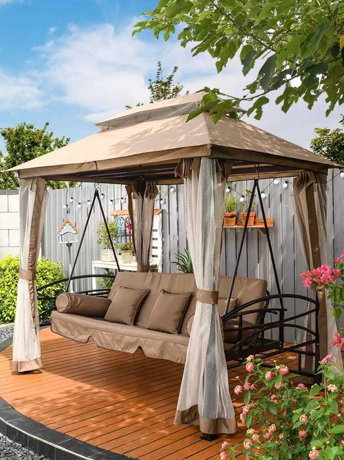 Садовые качели-диван