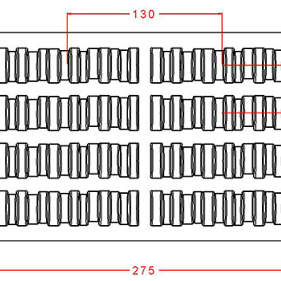 910 | Форма для шоколадных батончиков (275х175 мм)