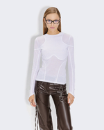 WHITE SHEER TOP