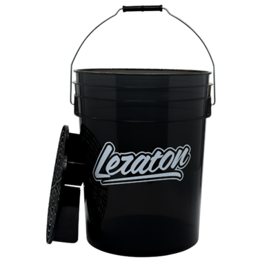 LERATON BUCKET BW1 Прозрачное ведро для мойки автомобилей с сепаратором (чёрное) 20л