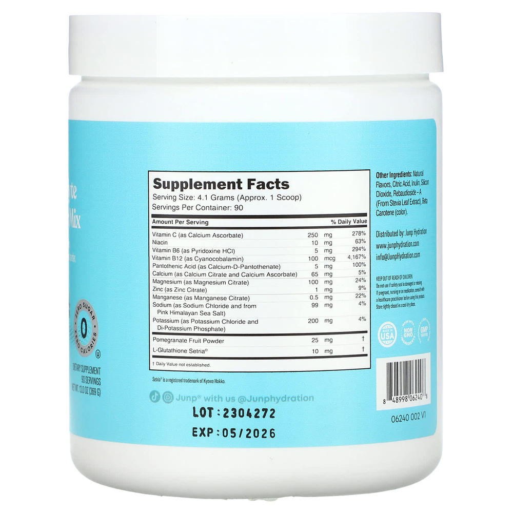 JUNP Hydration, электролитная порошковая смесь, «Пина колада», 369 г (13 унций)