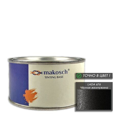Автоэмаль makosch/LADA 676, Базовая эмаль, чёрный, перламутр, 200мл.