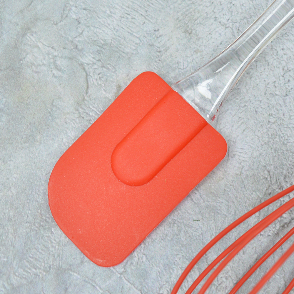 Набор кухонных принадлежностей силиконовый: лопатка+венчик, 23*5см