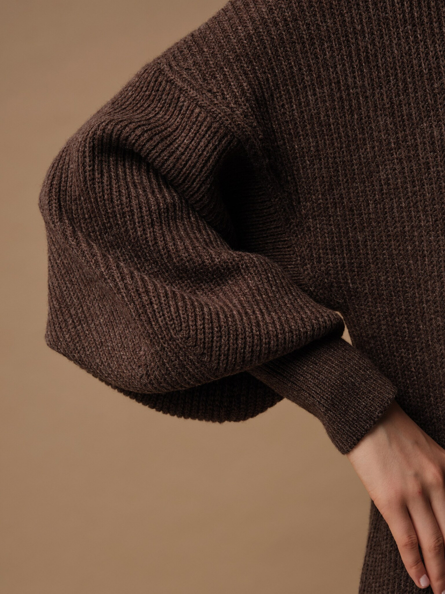 D0341-8100 Платье dbr, шоколадный