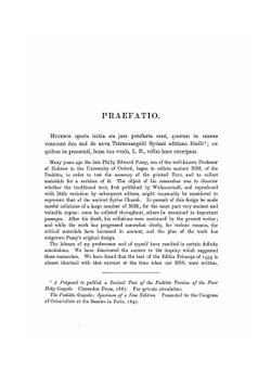 Tetraeuangelium sanctum juxta simplicem Syrorum versionem ad fidem codicum, Massorae, editionum denuo recognitum | P.P. Edward; G.H. Gwilliam
