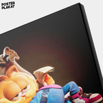 Картина для интерьера Гарфилд / Garfield на холсте, персонаж мультфильма, холст с печатью на подрамнике, на стену, Постер Плакат