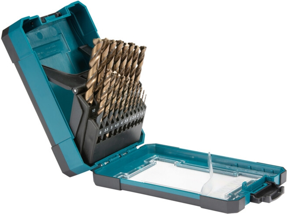 Набор сверл по металлу MAKITA M-force, 19 шт. (1-10 мм, шаг 0.5 мм) D-67583