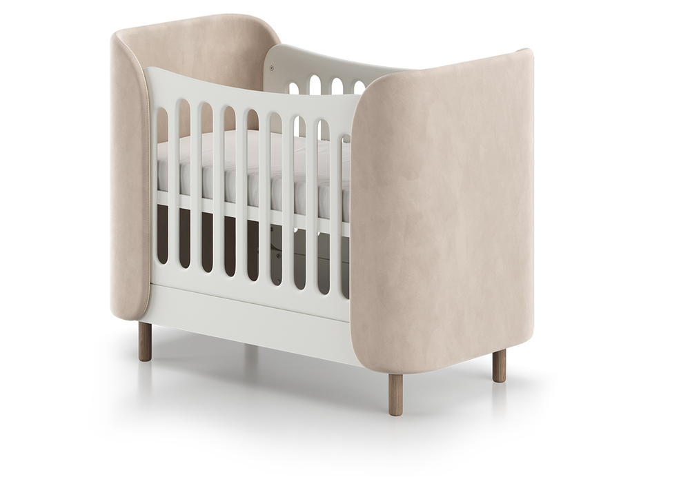 Кроватка KIDI Soft mini cпальное место 60*120 см (бежевый)