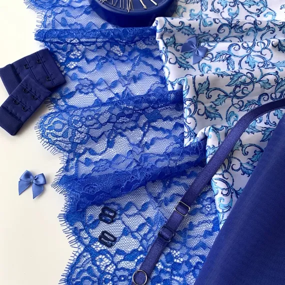 Кружево реснички василек (24х290 см)