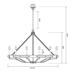 Светильник подвесной Wertmark Brenda WE586.12.503