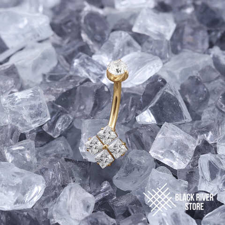 Банан Quadruple Crystal PVD Yellow