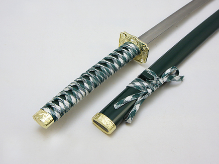 Armas Del Mundo Меч самурайский. Ножны зеленые, золотой декор