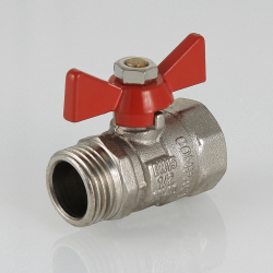 Кран шаровой VALTEC COMPACT рукоятка бабочка вн.-нар.