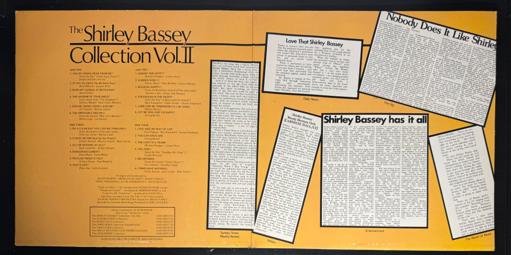 Shirley Bassey ‎– The Shirley Bassey Collection Vol. II 12 2LP (Англия 1975г.)