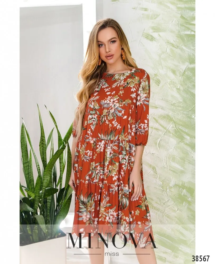 Платье 8614Н-кирпичный Minova