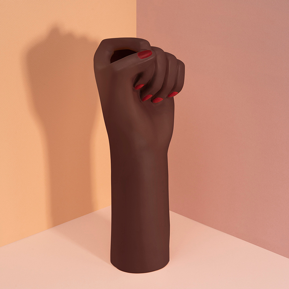 Ваза для цветов girl power, black, 27,1 см