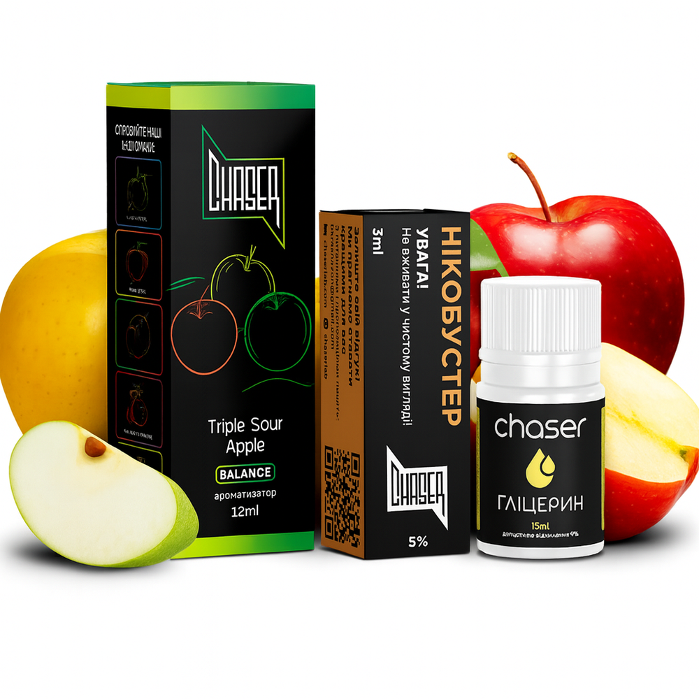 Chaser BLACK - Triple Sour Apple (30ml, 5% nic)