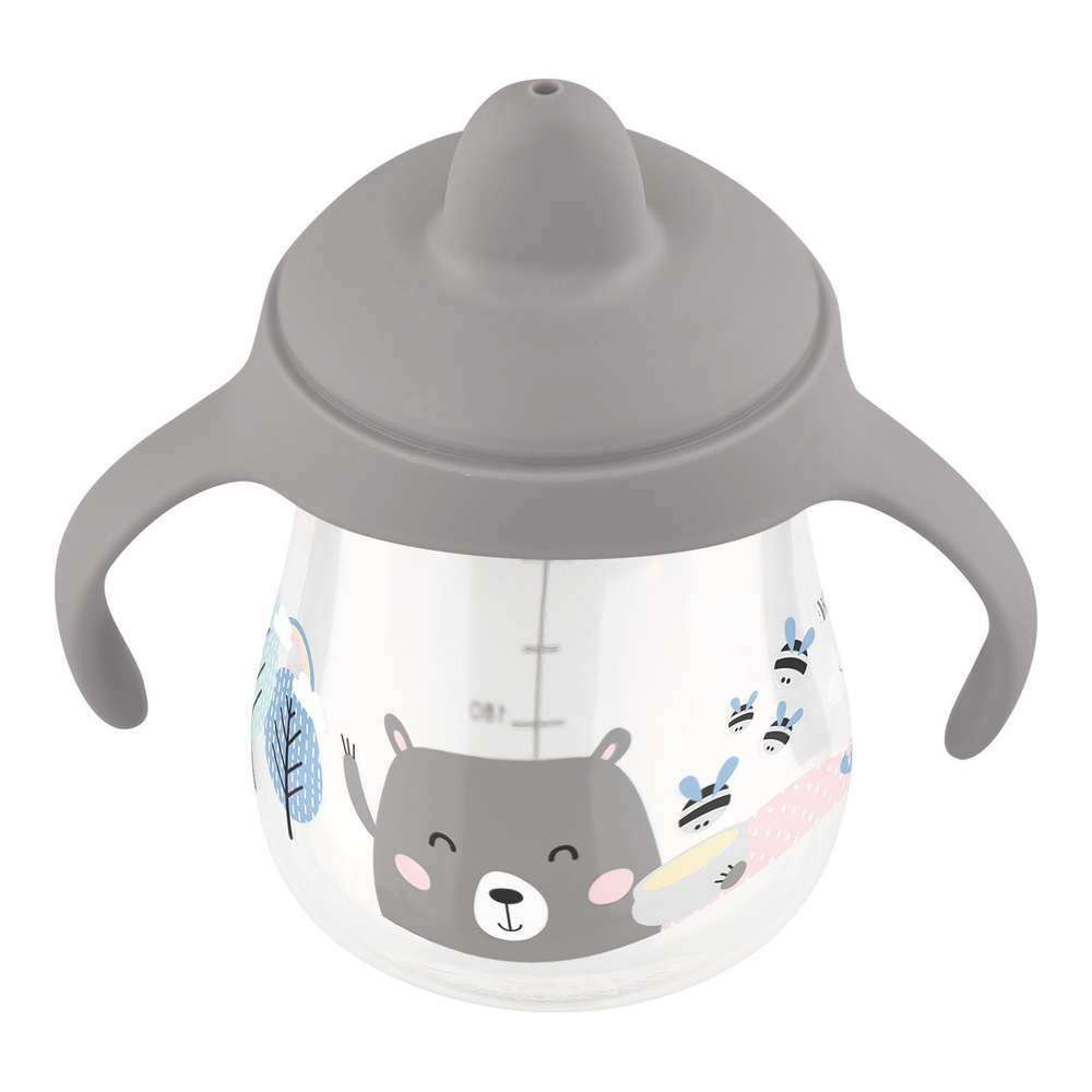 Поильник-непроливайка, с тверд. нос., матов., от 6 мес., 250 мл, РР арт.20292