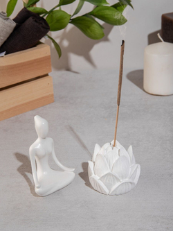 Статуэтка Йогиня и подставка под благовония Бутон
