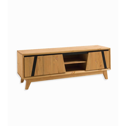 Тумба ТВ «Мэнсон» 155 3 распашные дверцы бейц/масло