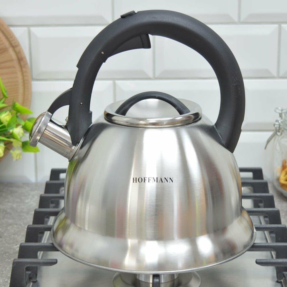 Чайник 3л со свистком, с черной ручкой НМ 55172