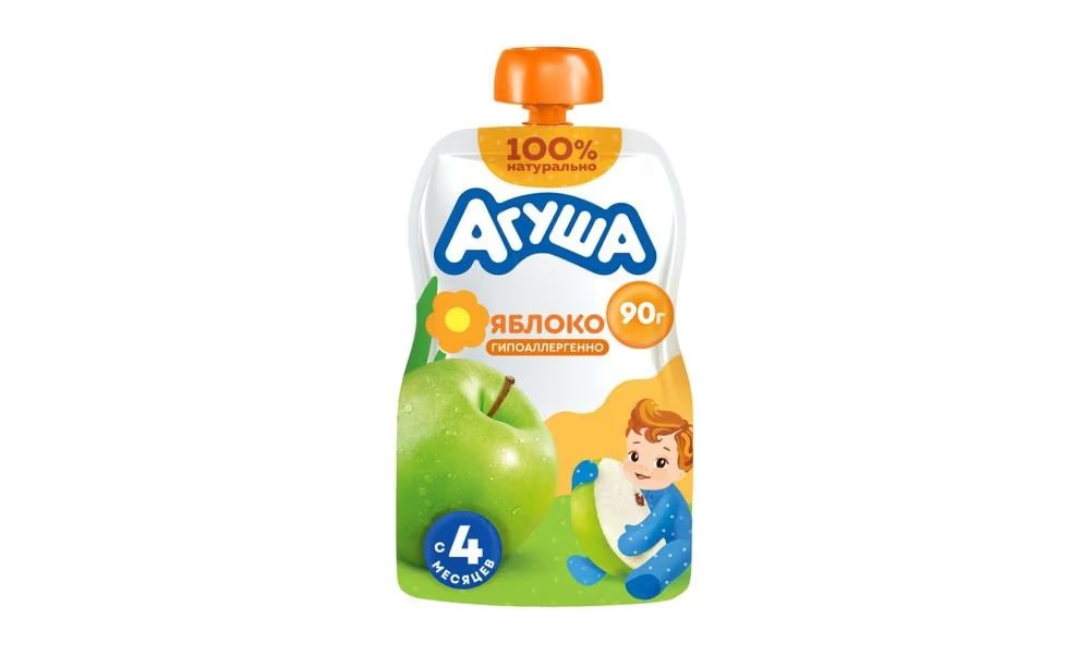 Пюре АГУША яблоко гипоаллергенно д/п 90г