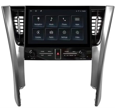 Магнитола для Toyota Alphard H30, Vellfire 2 2015-2023 (низкая комплектация) - Carmedia KP-T1101L на Android 10, 6Гб+128Гб, 4G SIM-слот, CarPlay