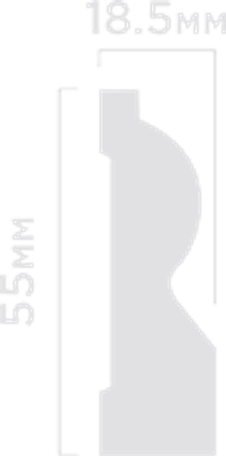 Плинтус HiWood, 55x18,5 мм