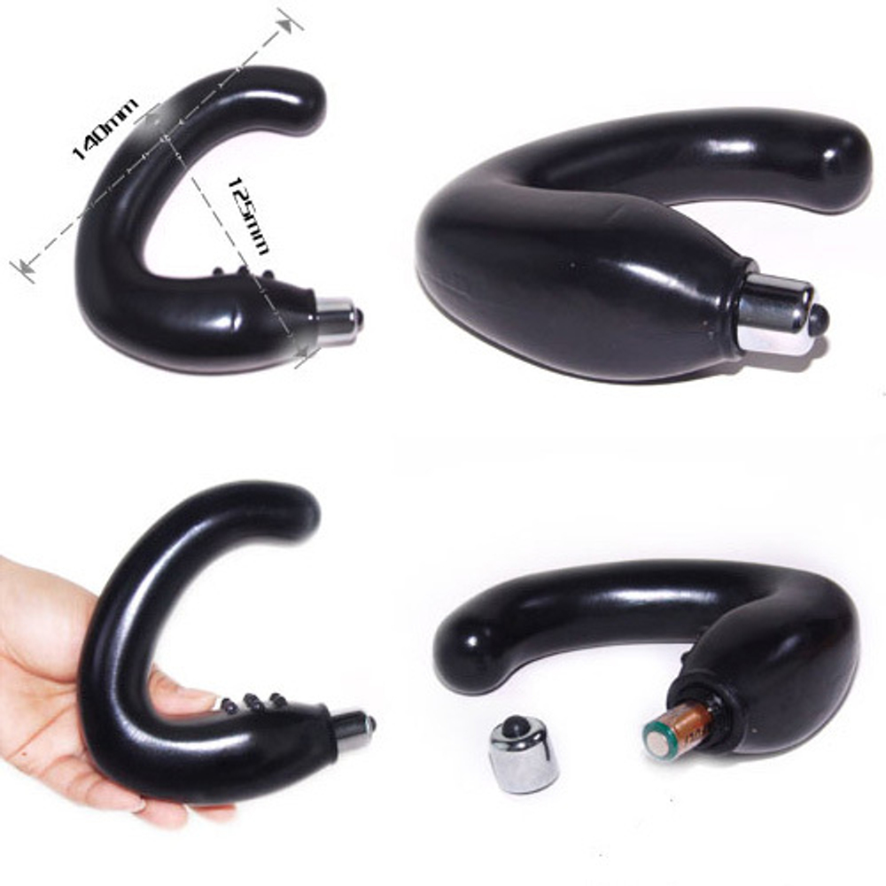 Чёрный вибростимулятор простаты (Цвет: черный)