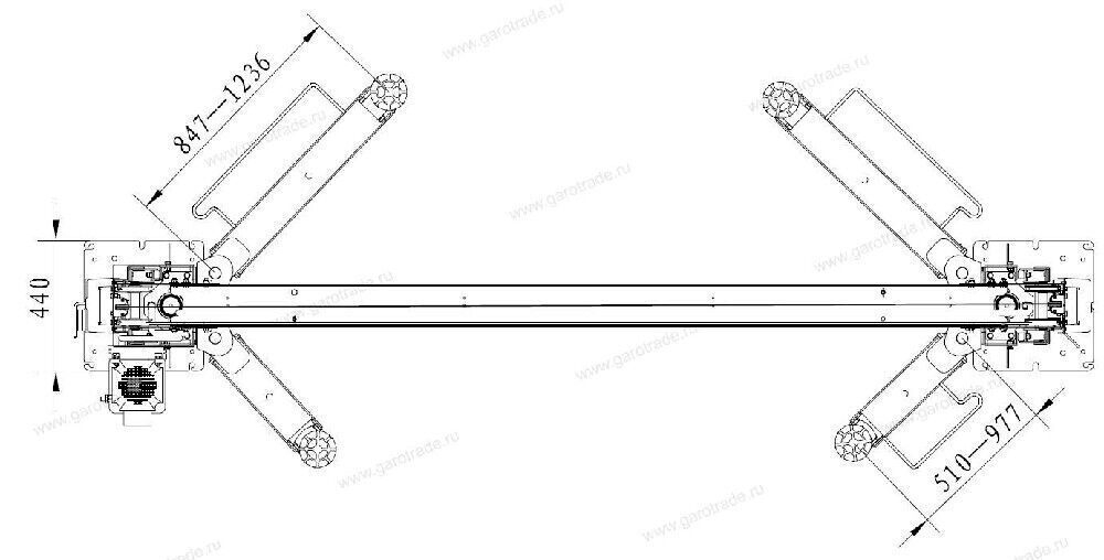Двухстоечный автомобильный подъемник для автосервиса грузоподъемность 4 Т RLP2-405U
