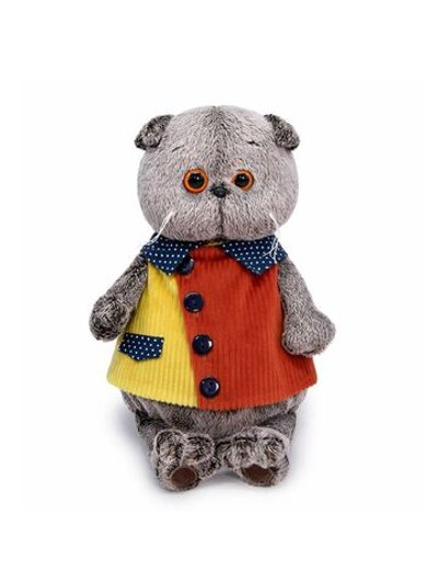 Мягкая игрушка Басик в вельветовом жилете 25 см