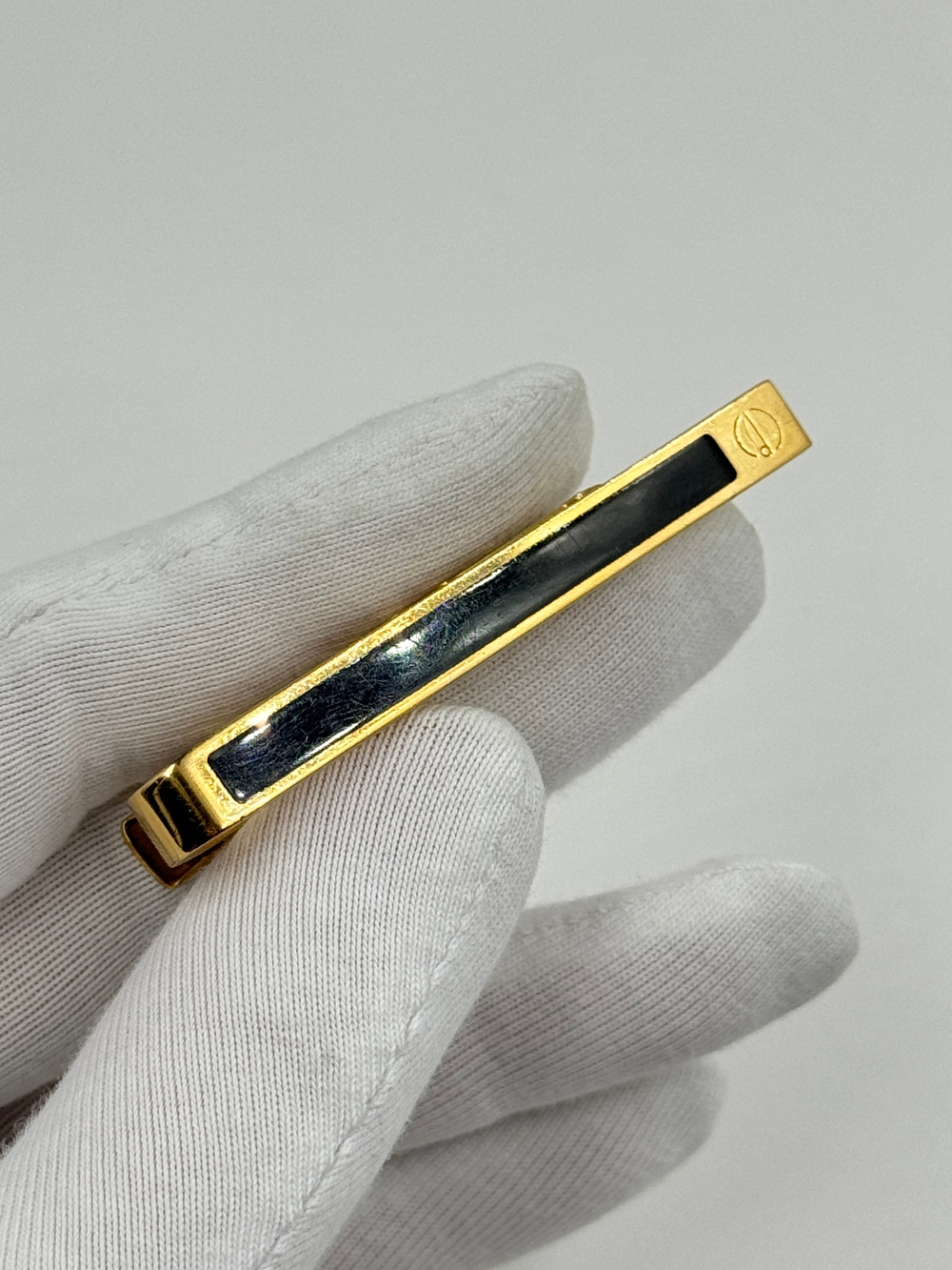 Зажим для галстука с чёрной вставкой Dunhill