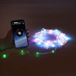 Гирлянда для дома НИТЬ-SMART 10 м 100 ламп LED, прозрачн.пров, более 200 реж, управление с пульта д/у,с телефона, IP-40, RGB (USB)