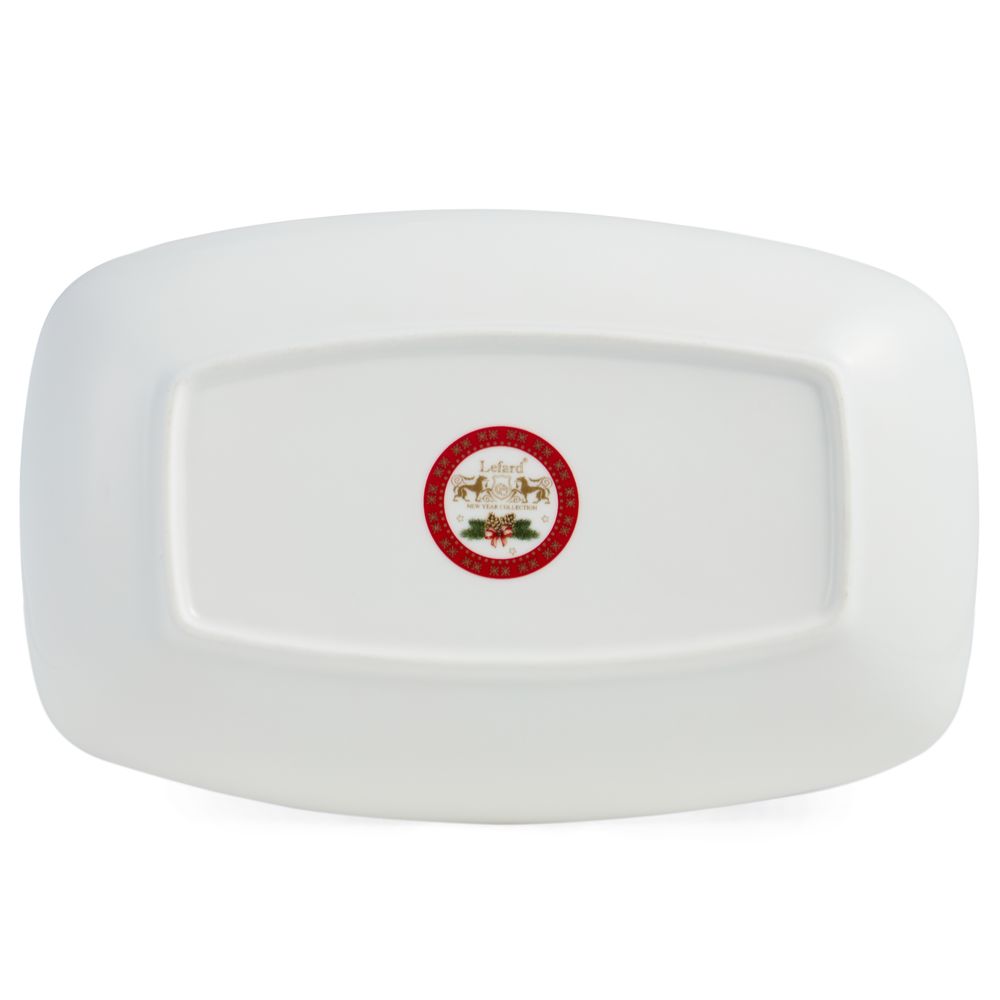 БЛЮДО LEFARD "ДЕД МОРОЗ И СНЕГУРОЧКА" ПРЯМОУГ. 25*16*3 СМ (КОР=12ШТ.)
