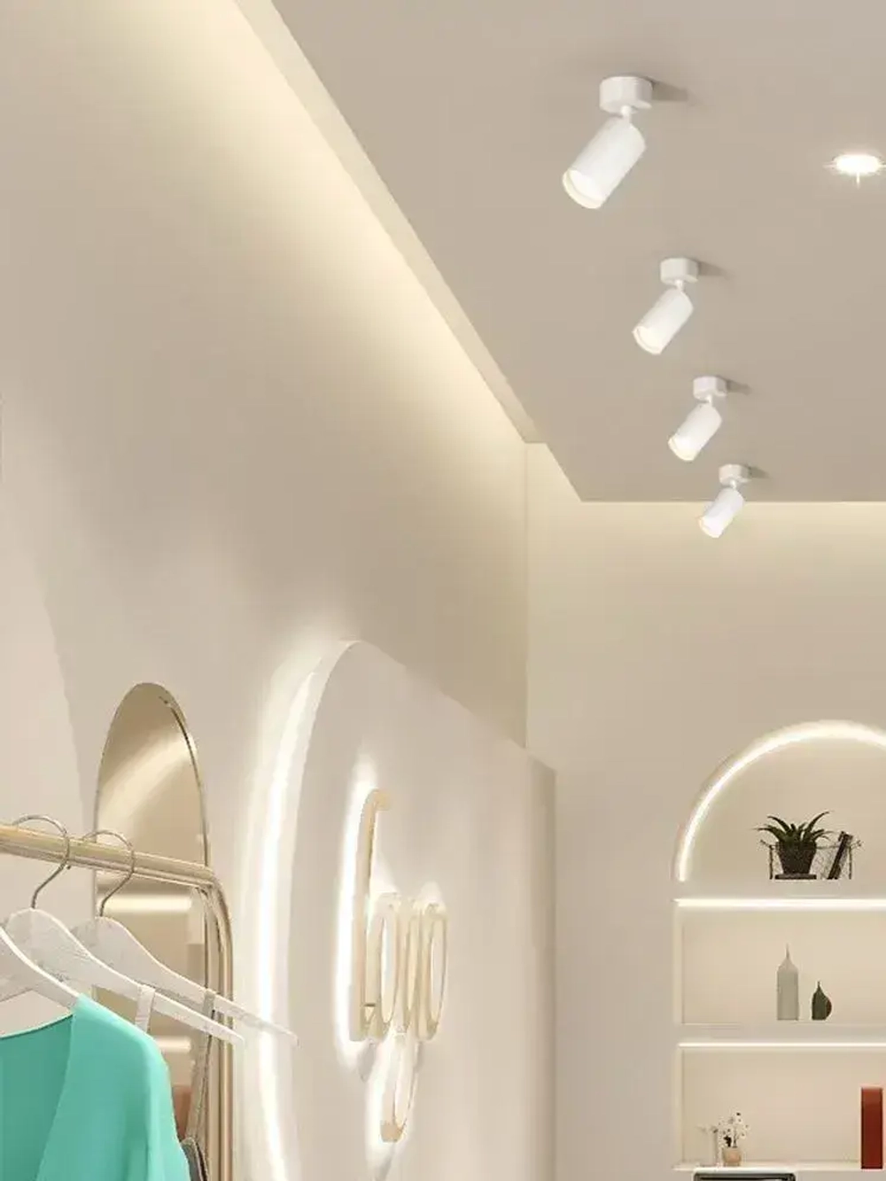 Светильник потолочный настенный GU10 светодиодный белый/ спот поворотный точечный Grafium Interior