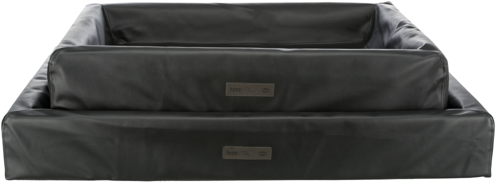 Лежак с бортиком Reмo Vital, искусственная кожа, 90 х 70 см, черный, Trixie