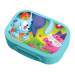 Ланч-бокс с декором "смешарики", 180x130x50мм, 0,98л (голубой)