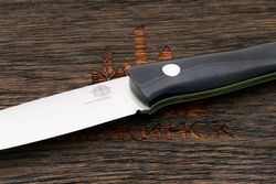 Нож туристический Beaver knife GranTourismo, клинок 105мм, сталь Х12МФ, рукоять микарта чёрная-З