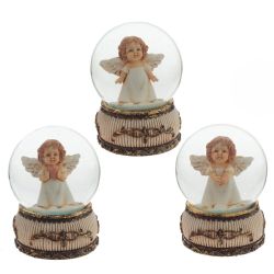 GAEM Фигурка декор в стекл шаре "Ангел", D 6.5 см, L6,5 W6,5 H9 см, 3в.