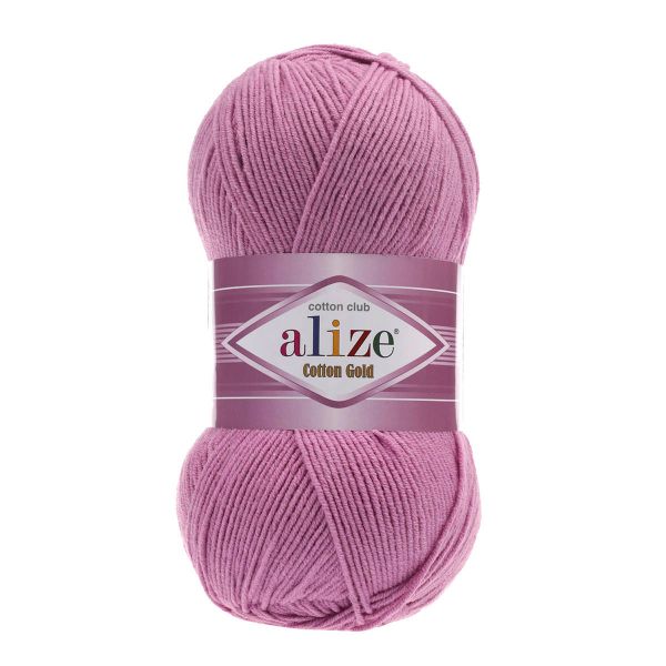 Пряжа Alize (Ализе) Cotton Gold / уп.5 мот. по 100 г, 330м, 098 розовый A