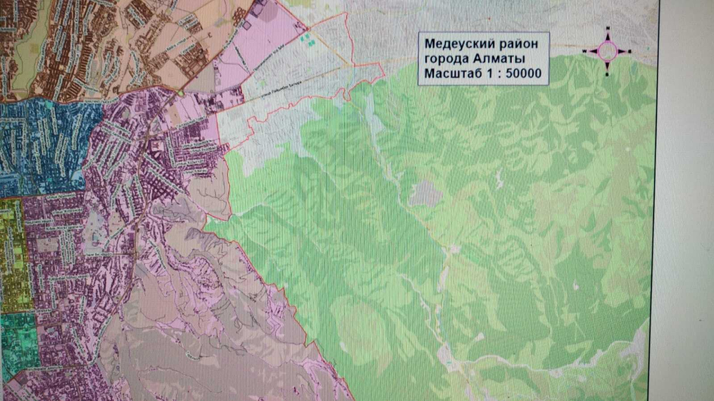 План-схема Медеуского района г. Алматы 2024 год