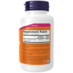 Now Foods Niacin 500 mg 100 veg capsules, Витамин B3 ( Ниацин )