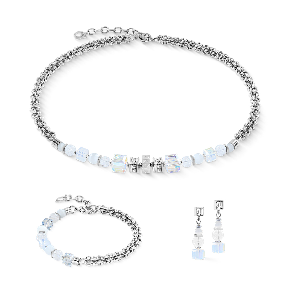 Колье Coeur de Lion White-Silver 3022/10-1417